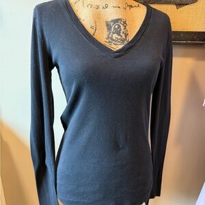 Michael Stars Fitted Long Sleeve Blue Tee